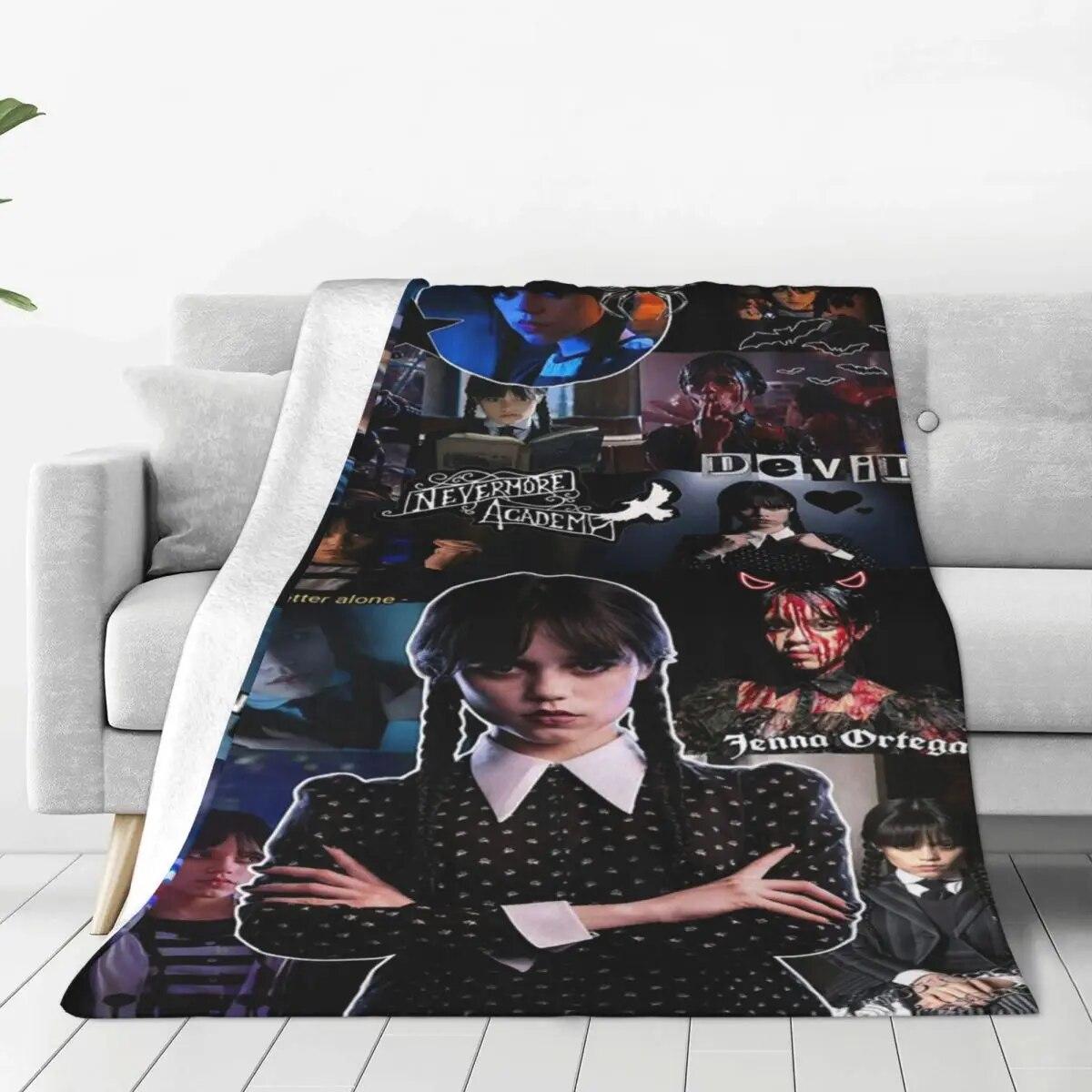 Wednesday Blankets Flannel Textile Decor Jenna Ortega Portable Lightweight Thin Throw Blanket for Bedding Car Bedspread
Wednesday Blankets Flannel Textile Decor Jenna Ortega Portable Lightweight Thin Throw Blanket for Bedding Car Bedspread