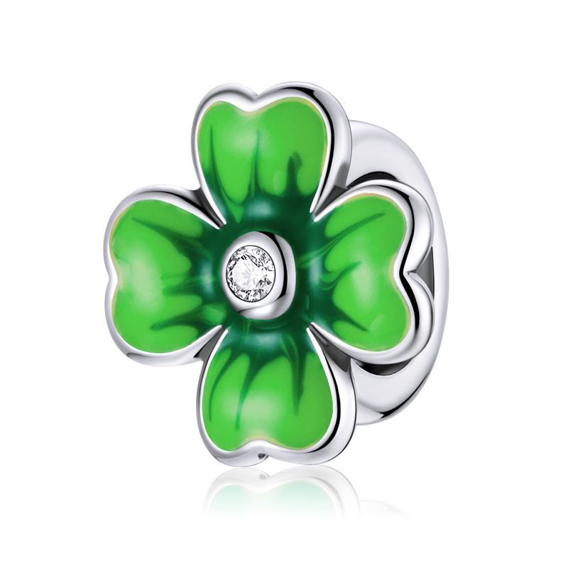 BISAER 925 Silver Four Leaf Clover Charm Bead Green CZ Pendant Safety Chain Fit Lucky Women DIY Bracelet Fine Jewelry
BISAER 925 Silver Four Leaf Clover Charm Bead Green CZ Pendant Safety Chain Fit Lucky Women DIY Bracelet Fine Jewelry