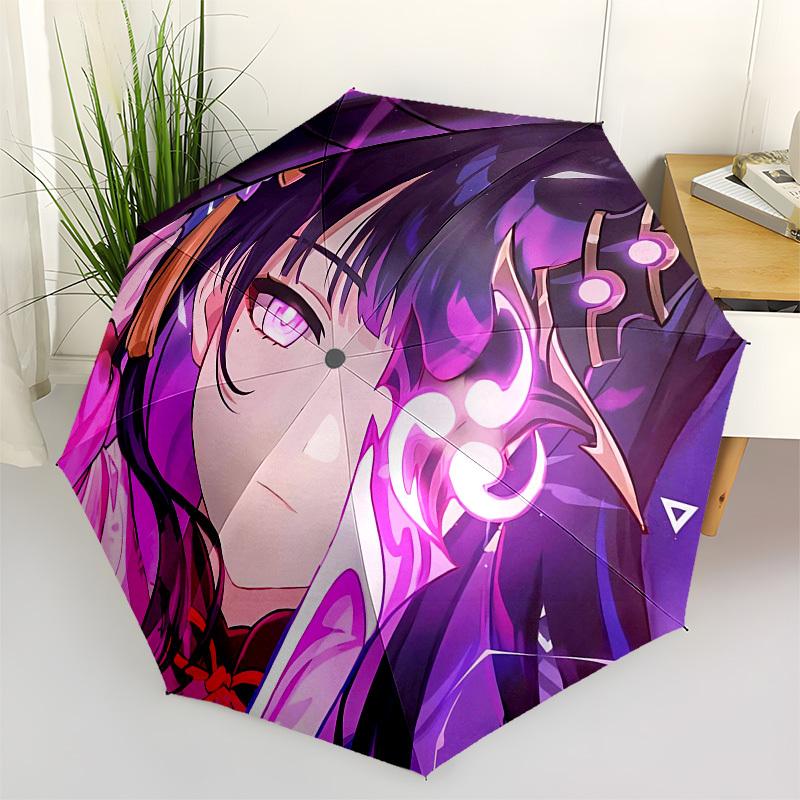 Anime Character Purple Hair Automatic Opening and Closing, 8 rib Structure Portable Umbrella, Suitable for Men and Women in All Seasons Per
Anime Character Purple Hair Automatic Opening and Closing, 8 rib Structure Portable Umbrella, Suitable for Men and Women in All Seasons Per