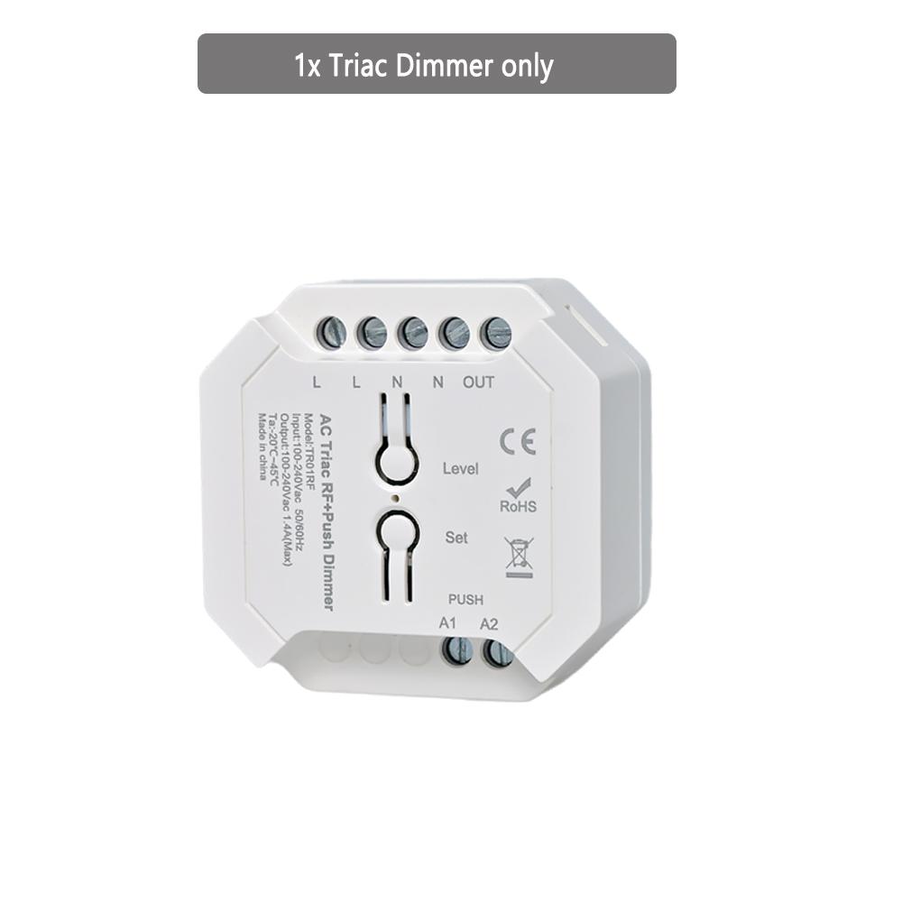TR01RF 4-zone Wireless AC Triac LED Dimmer 110V 220V Push Switch 2.4G RF Dimming Remote Control for Incandescent Halogen Lamp
TR01RF 4-zone Wireless AC Triac LED Dimmer 110V 220V Push Switch 2.4G RF Dimming Remote Control for Incandescent Halogen Lamp