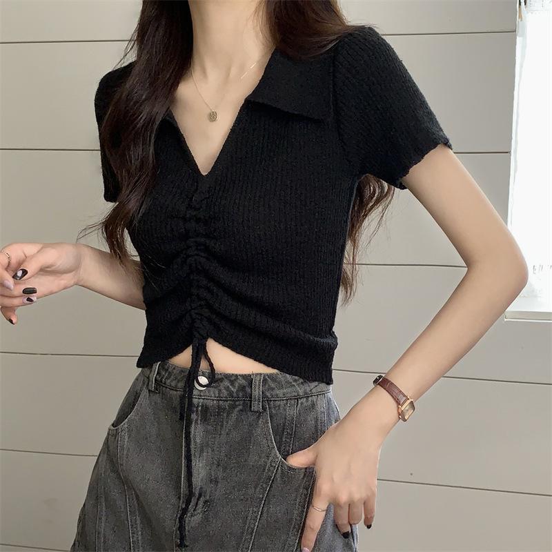 Дизайн с V-образным вырезом и кулиской, Премиальная дышащая трикотажная футболка с коротким рукавом, Топы, Женская повседневная базовая удобная стильная приталенная футболка, Пуловеры, Футболки One Size чёрный
Дизайн с V-образным вырезом и кулиской, Премиальная дышащая трикотажная футболка с коротким рукавом, Топы, Женская повседневная базовая удобная стильная приталенная футболка, Пуловеры, Футболки One Size чёрный