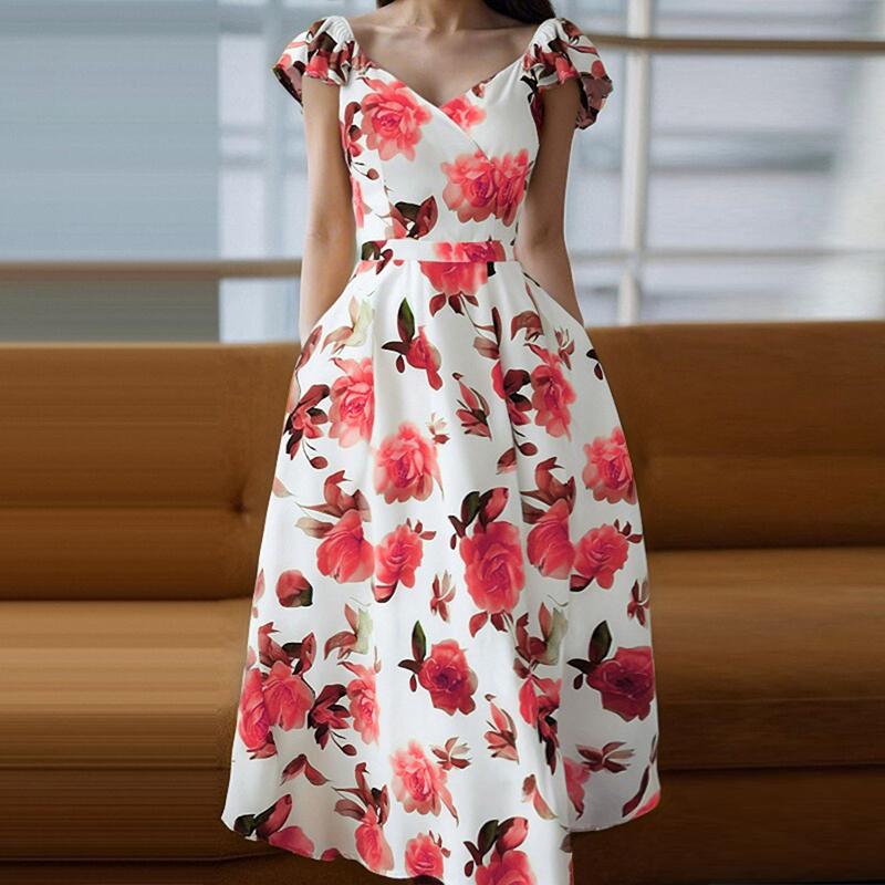 ZANZEA Женское повседневное платье с V-образным вырезом, короткими рукавами и цветочным принтом 2XL красный
ZANZEA Женское повседневное платье с V-образным вырезом, короткими рукавами и цветочным принтом 2XL красный