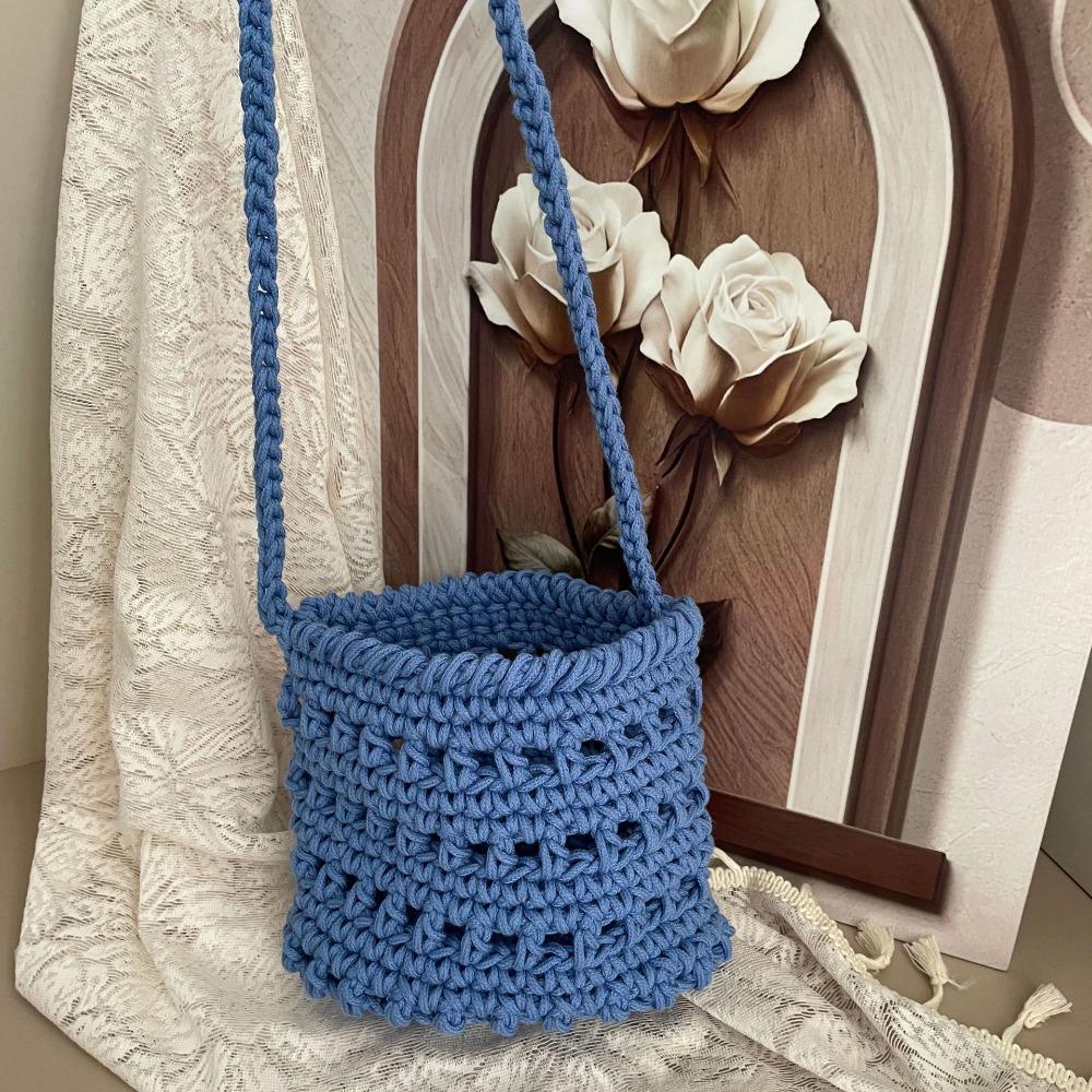 Cute Korean Style Hollow Out Knitted Weave Bag Braided Solid Color Knitted Shoulder Bag Handbag Vacation Style Beach Bag Daily синий
Cute Korean Style Hollow Out Knitted Weave Bag Braided Solid Color Knitted Shoulder Bag Handbag Vacation Style Beach Bag Daily синий