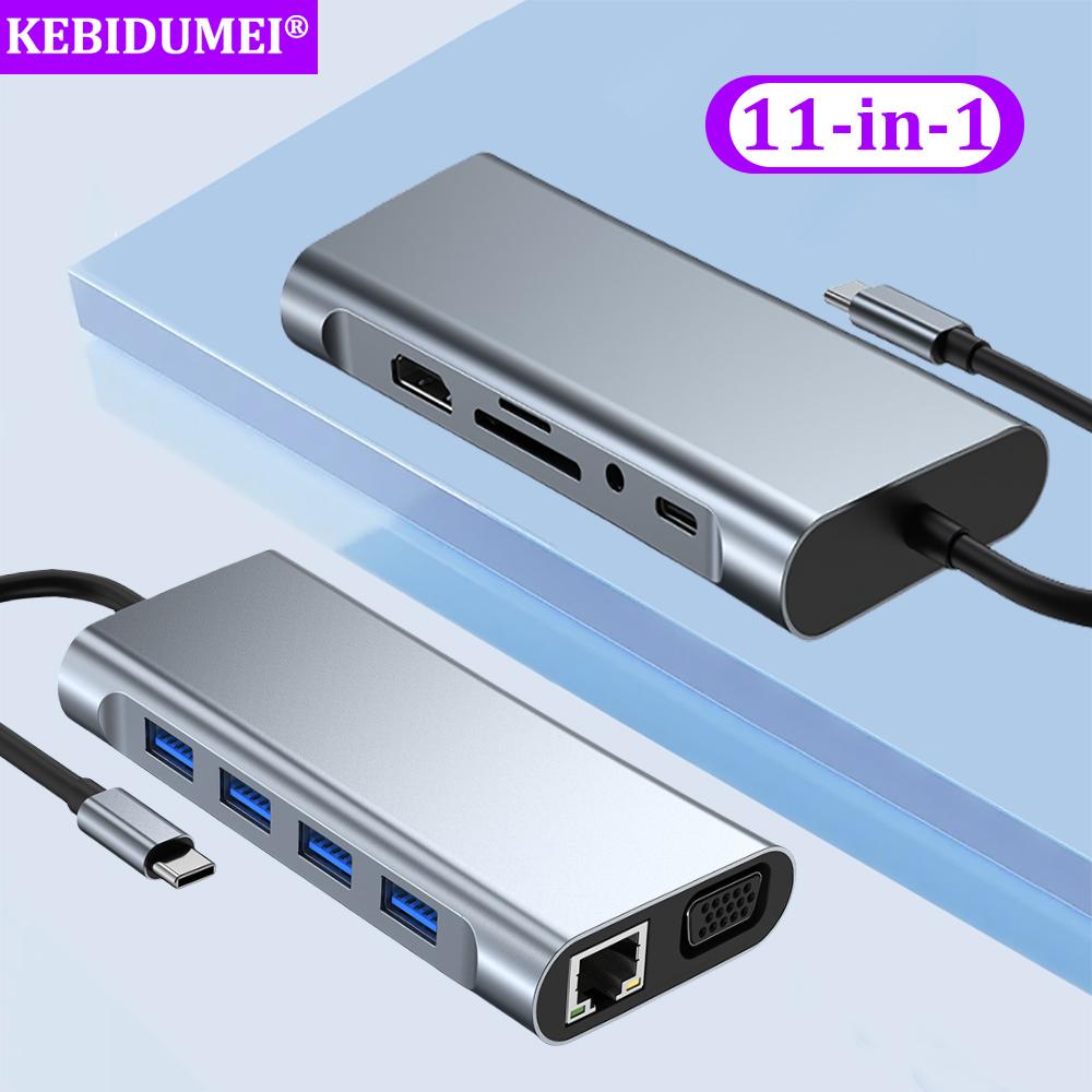 11-в-1 USB C док-станции USB C HUB Type C to HDMI адаптер 4K USB 3.0 разветвитель адаптер для ноутбука Macbook PC аксессуары
11-в-1 USB C док-станции USB C HUB Type C to HDMI адаптер 4K USB 3.0 разветвитель адаптер для ноутбука Macbook PC аксессуары