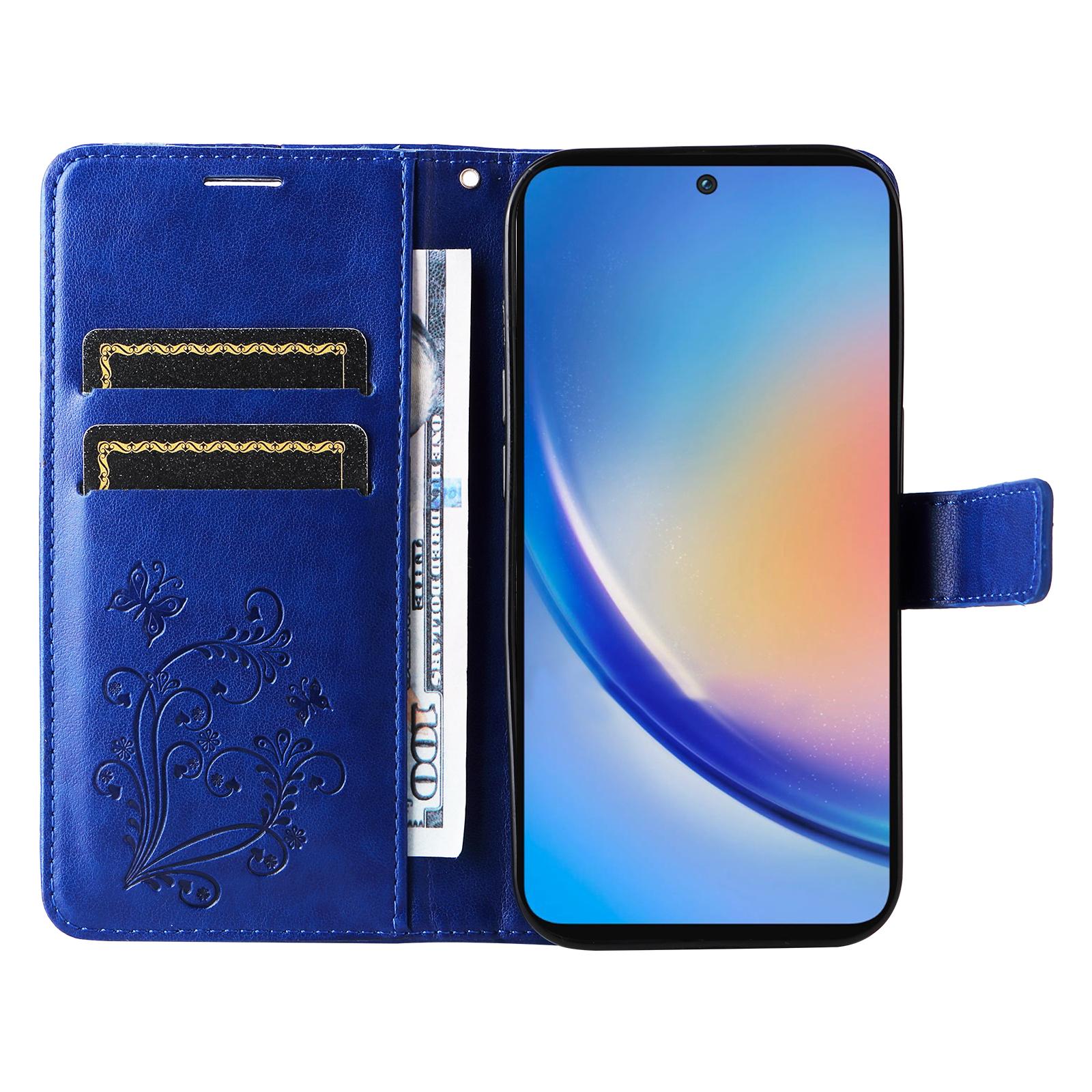 For Samsung Galaxy A55 5G Wallet Case Floral Butterfly Imprinted Leather Phone Cover Stand Blue
For Samsung Galaxy A55 5G Wallet Case Floral Butterfly Imprinted Leather Phone Cover Stand Blue