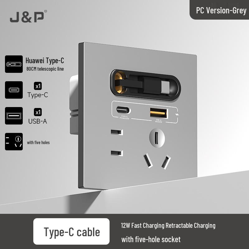Настільна 5-отворна панель перемикачів з швидкою зарядкою Type-C USB 20 Вт та висувною розеткою
Настільна 5-отворна панель перемикачів з швидкою зарядкою Type-C USB 20 Вт та висувною розеткою