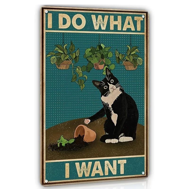 1pc Funny Black Cat Decor Metal Tin Sign, Bathroom, Garden, Home Decor, Restroom, Bedroom, Cafe Decor, Vintage Tuxedo Cat Metal 20x30cm
1pc Funny Black Cat Decor Metal Tin Sign, Bathroom, Garden, Home Decor, Restroom, Bedroom, Cafe Decor, Vintage Tuxedo Cat Metal 20x30cm