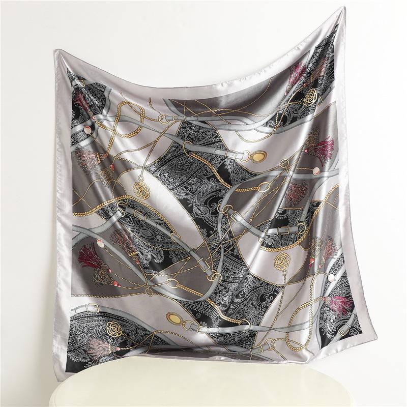 Color Block Silk Square Scarf - Versatile Women s Accessory for All Seasons, Perfect for Neckwear and Sun Protection 90x90cm сірий колір
Color Block Silk Square Scarf - Versatile Women s Accessory for All Seasons, Perfect for Neckwear and Sun Protection 90x90cm сірий колір