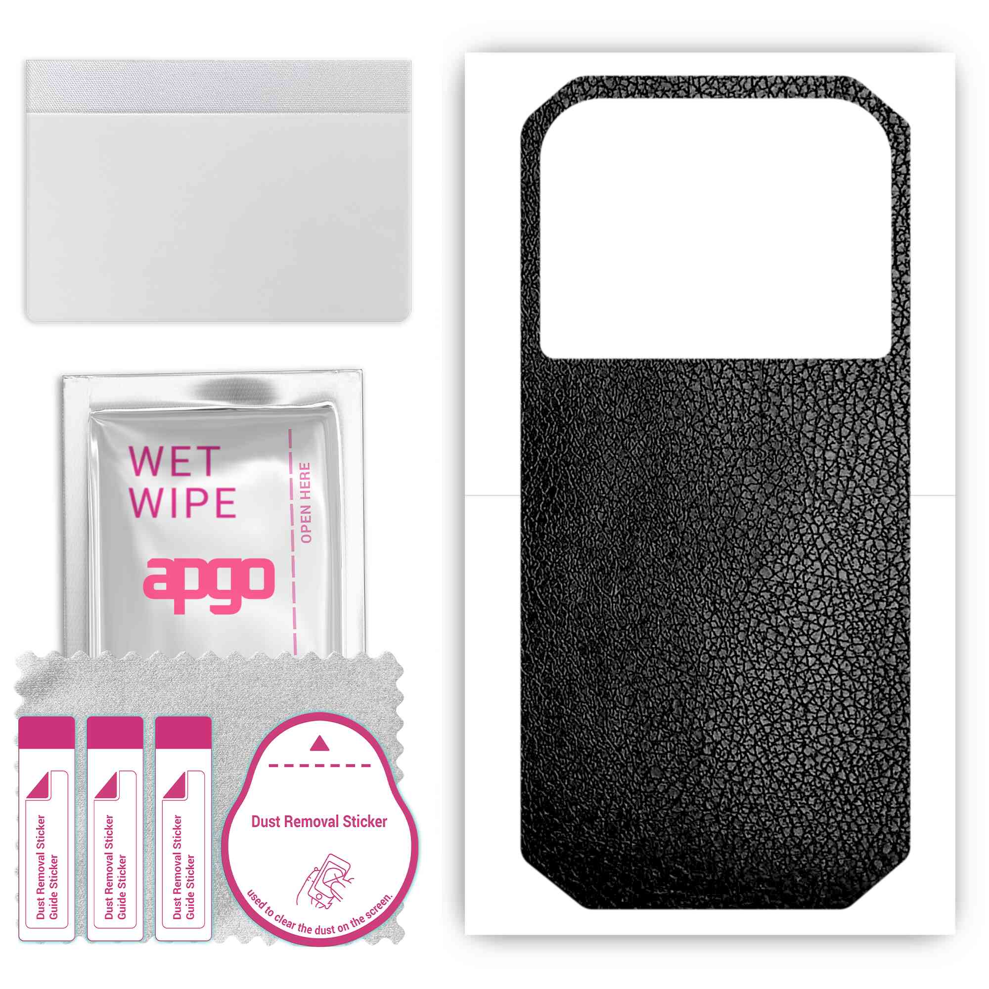 apgo Protective Skin Sticker for the back compatible with Doogee S30, Wrap Film, Foil, Vinyl - Pattern Black Leather
apgo Protective Skin Sticker for the back compatible with Doogee S30, Wrap Film, Foil, Vinyl - Pattern Black Leather