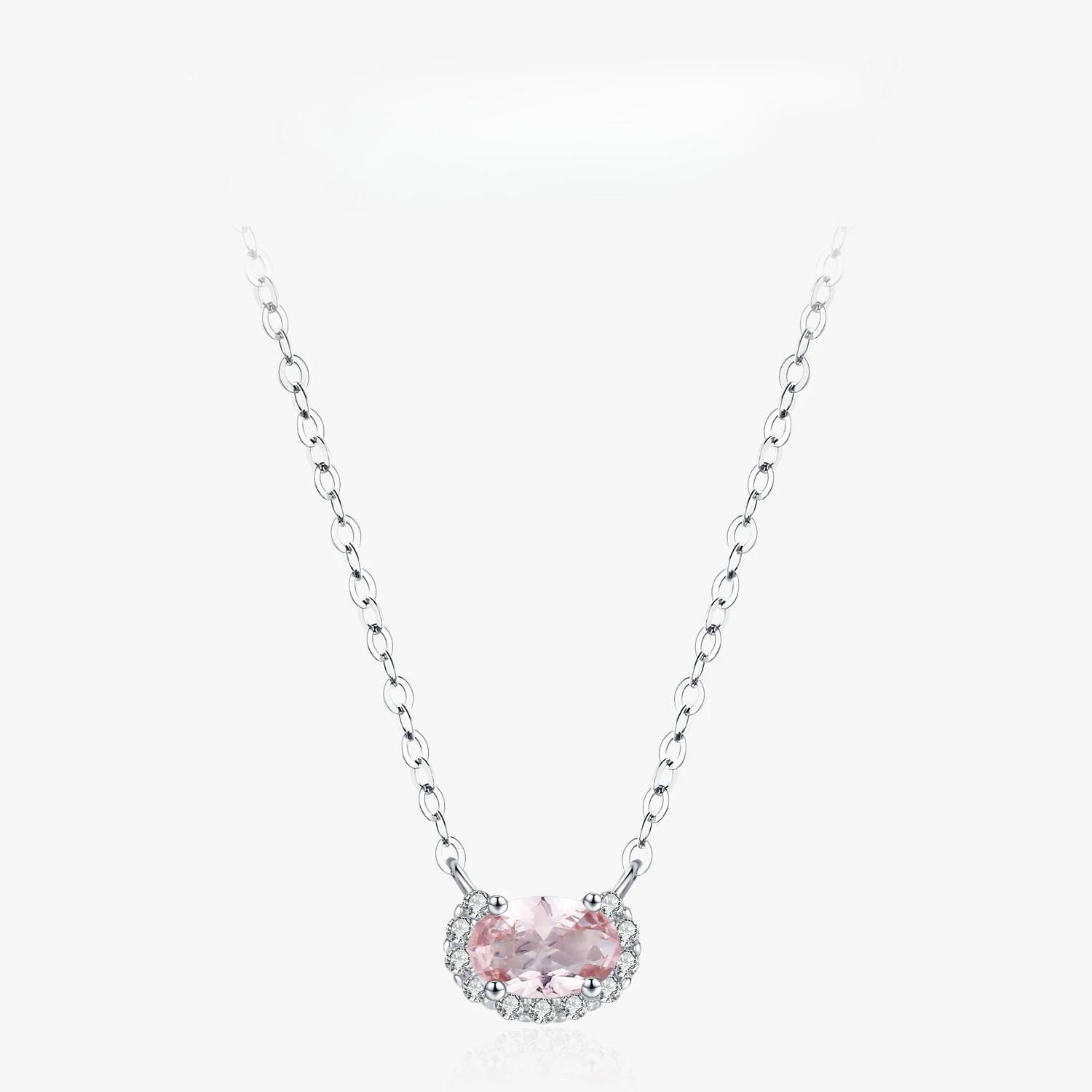 Ailmay Fashion 925 Sterling Silver Pink Oval Pendant Necklace for Women Girls Elegant Clavicle Chain Jewelry Gifts
Ailmay Fashion 925 Sterling Silver Pink Oval Pendant Necklace for Women Girls Elegant Clavicle Chain Jewelry Gifts