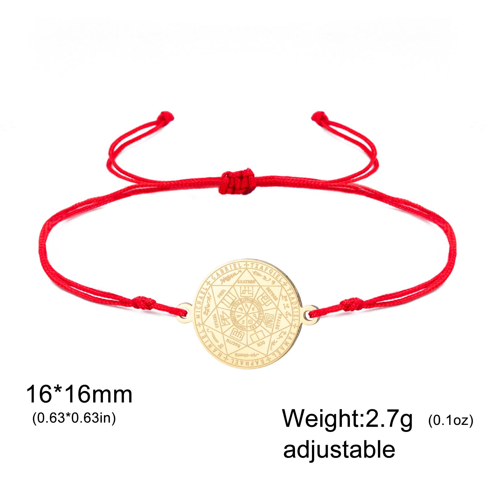 Teamer Seven Archangels Charm Bracelet Women Men Adjustable Stainless Steel Bracelets Amulet Seal of Solomon Jewelry Gift 17-22cm
Teamer Seven Archangels Charm Bracelet Women Men Adjustable Stainless Steel Bracelets Amulet Seal of Solomon Jewelry Gift 17-22cm