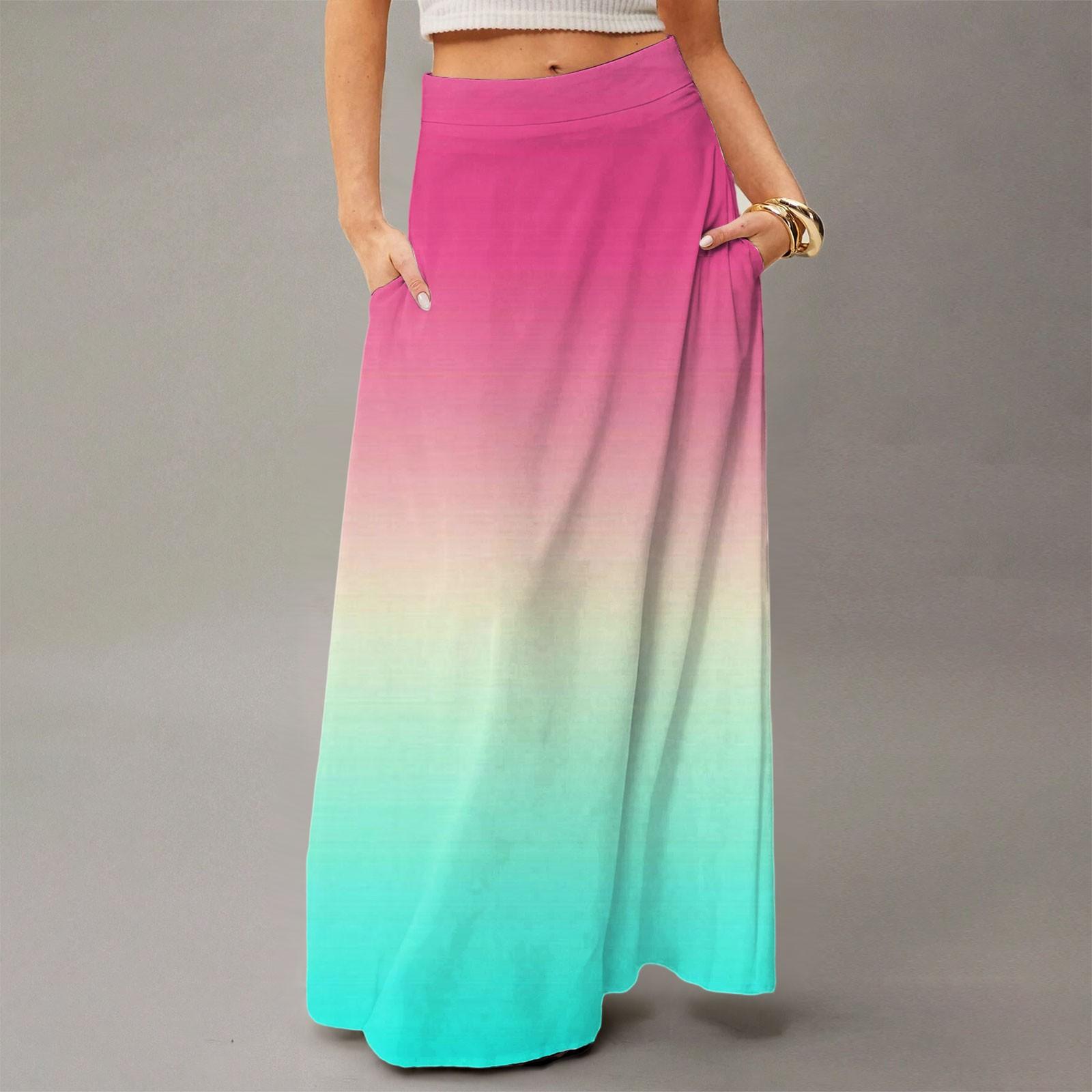 Женская повседневная складная юбка макси с градиентным принтом, высокой талией, карманом, драпировкой, свободного кроя L
Женская повседневная складная юбка макси с градиентным принтом, высокой талией, карманом, драпировкой, свободного кроя L