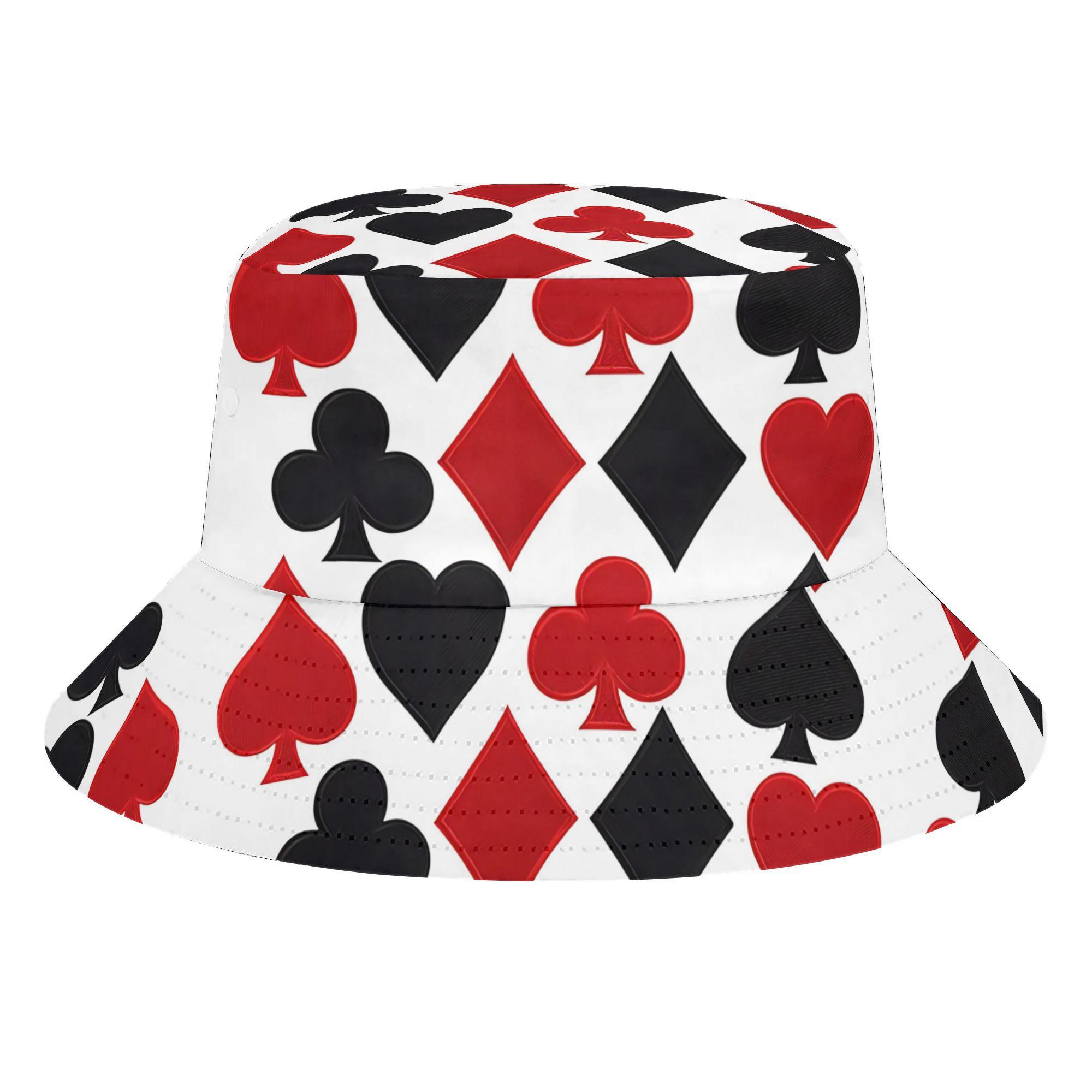 A Fully Printed Bucket Hat for Adults Featuring a Playing Card Design Suitable for Both Men And Women This Foldable Fisherman One Size
A Fully Printed Bucket Hat for Adults Featuring a Playing Card Design Suitable for Both Men And Women This Foldable Fisherman One Size