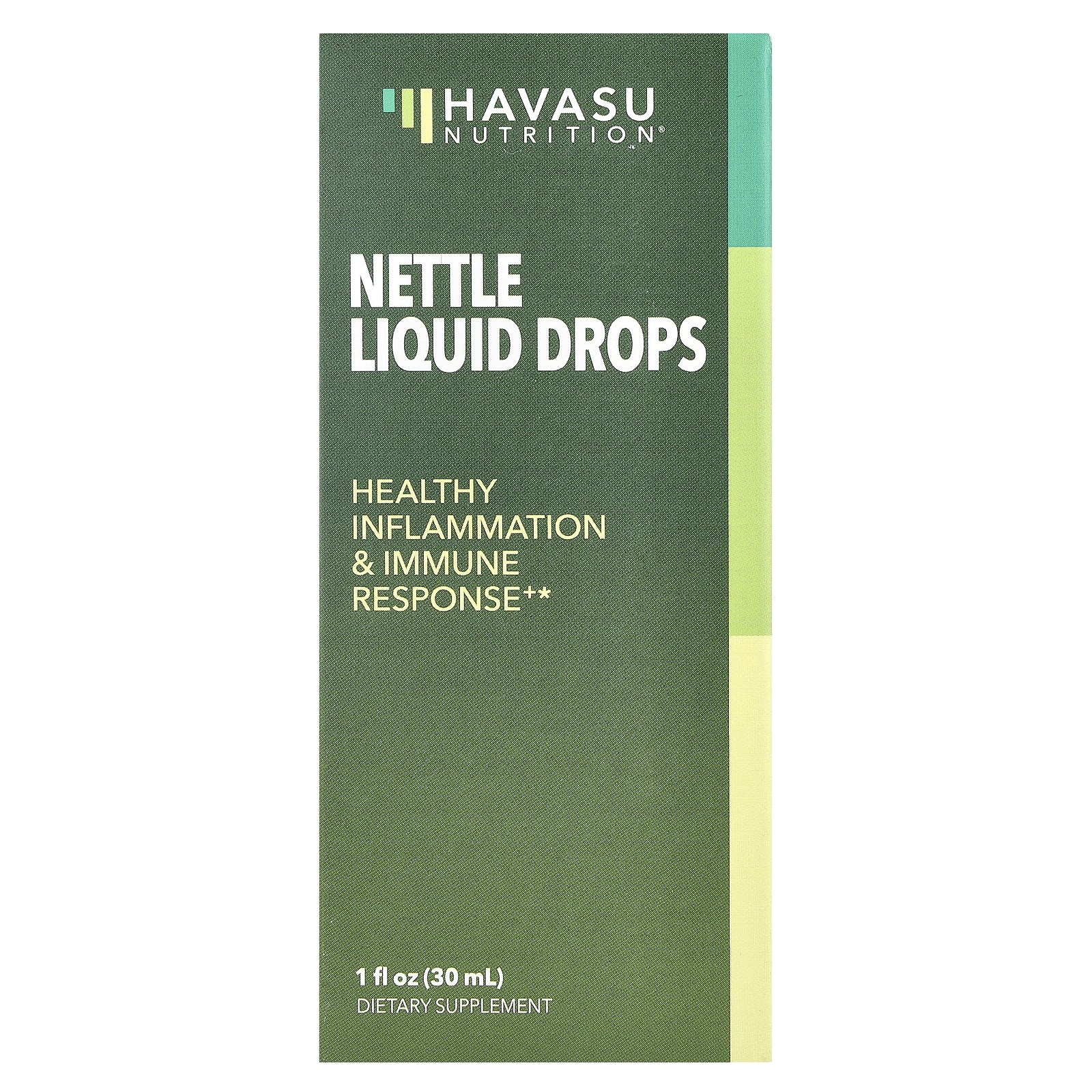 Havasu Nutrition, Nettle Liquid Drops, 1 fl oz (30 ml)
Havasu Nutrition, Nettle Liquid Drops, 1 fl oz (30 ml)