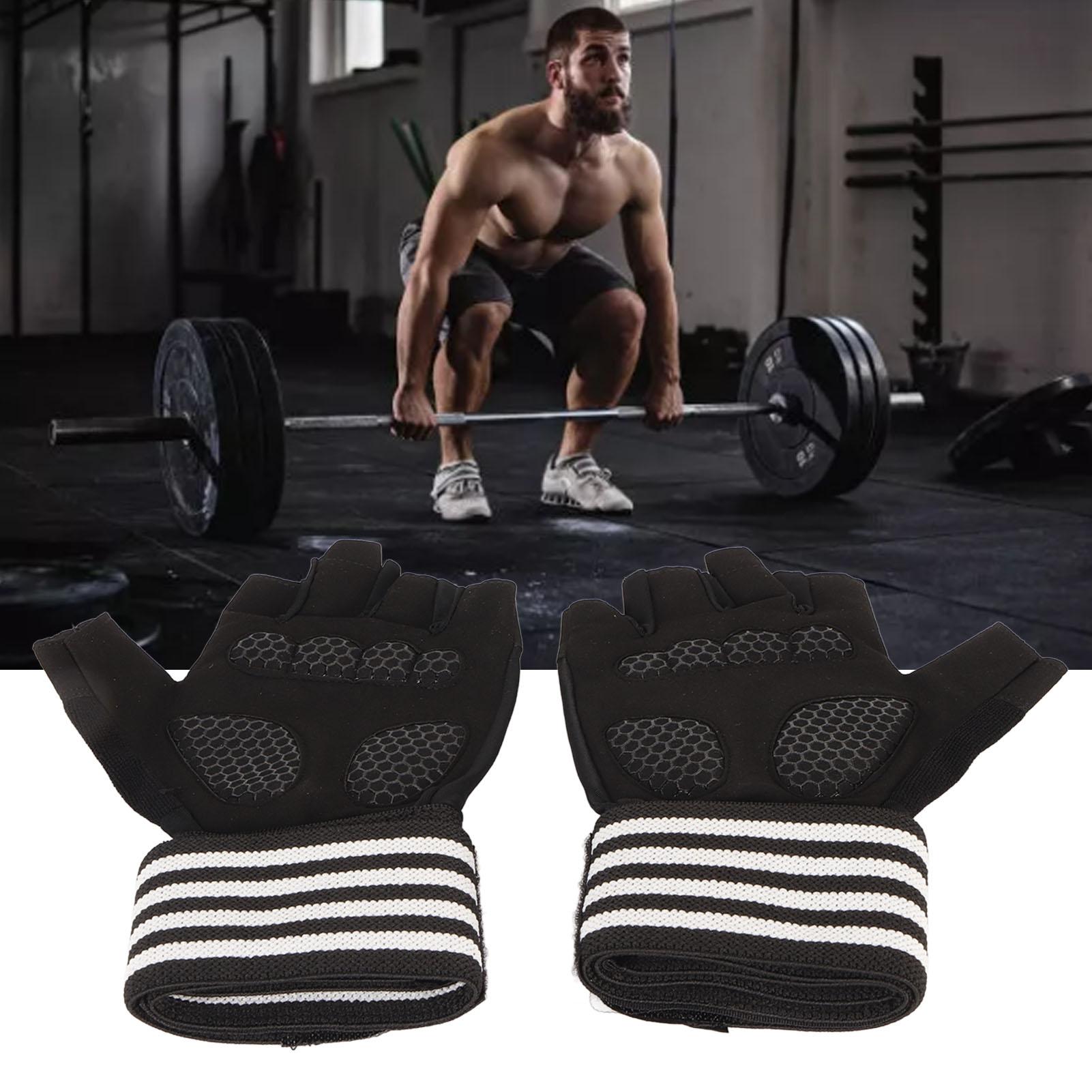 Black Workout Gloves Gym Fitness Weight Lifting Half Finger Gloves with Wrist Strap for Exercise Training L
Black Workout Gloves Gym Fitness Weight Lifting Half Finger Gloves with Wrist Strap for Exercise Training L