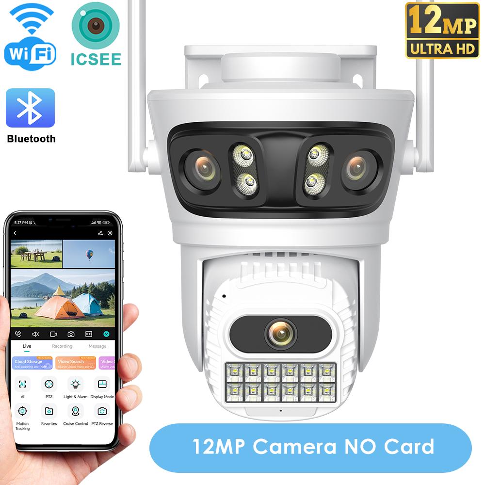 12MP Outdoors Wifi 6K HD Lens Triple Screens PTZ IP Security Camera Human Auto Tracking Waterproof CCTV Cam ICSEE EU Plug білий
12MP Outdoors Wifi 6K HD Lens Triple Screens PTZ IP Security Camera Human Auto Tracking Waterproof CCTV Cam ICSEE EU Plug білий