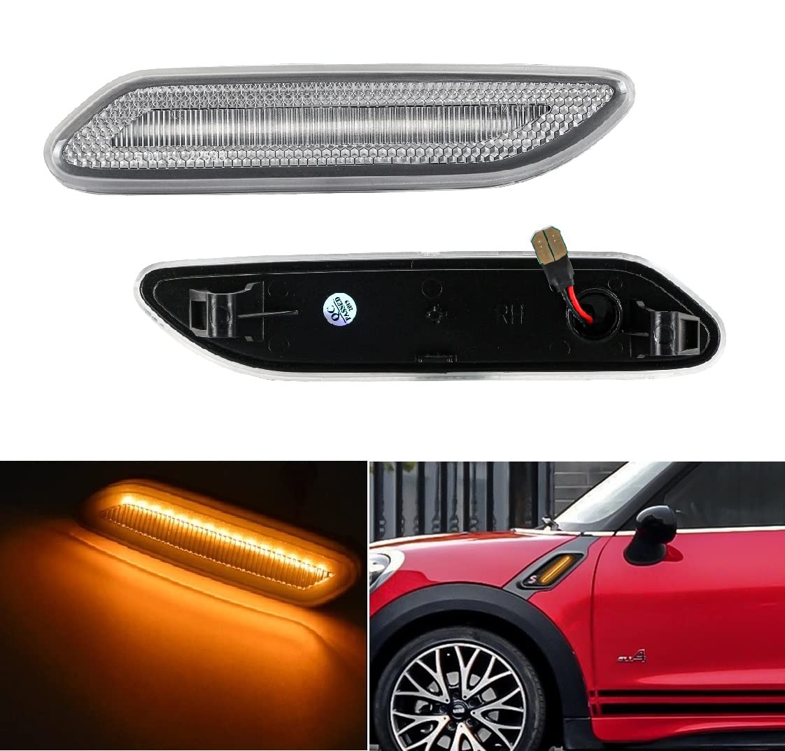 LED Side Marker Turn Signal for Mini High Brightness BMW MINI R60 Crossover Countryman R61 Crossover Coupe Paceman R60/R61, LED, Built-in Canceller,
LED Side Marker Turn Signal for Mini High Brightness BMW MINI R60 Crossover Countryman R61 Crossover Coupe Paceman R60/R61, LED, Built-in Canceller,