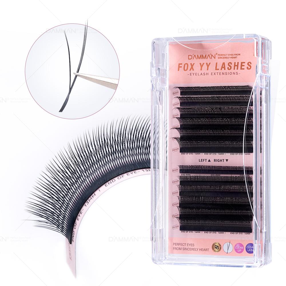 Damman 12 Rows Fox YY Shaped Eyelashes Extensions 0.07mm D Curl Y Shape Lash Extension Mix 9-14mm YY Fox Eye Lashes Makeup Tools
Damman 12 Rows Fox YY Shaped Eyelashes Extensions 0.07mm D Curl Y Shape Lash Extension Mix 9-14mm YY Fox Eye Lashes Makeup Tools