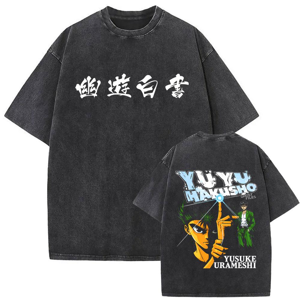 Anime YuYu Hakusho Vintage Washed T Shirt Mens Women Clothing Cartoon Oversized Tshirt Male Hip Hop Retro Tshirts Streetwear S
Anime YuYu Hakusho Vintage Washed T Shirt Mens Women Clothing Cartoon Oversized Tshirt Male Hip Hop Retro Tshirts Streetwear S