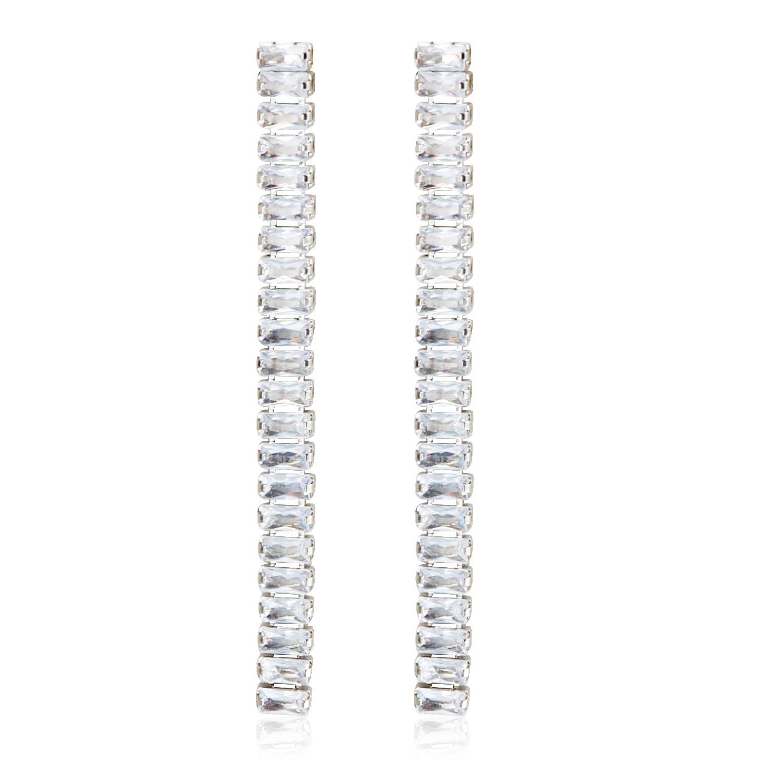 Аксессуары Креативное Премиальное Кристаллическое Циркониевое Ожерелье Женственность Регулируемый Браслет Серьги Комплект