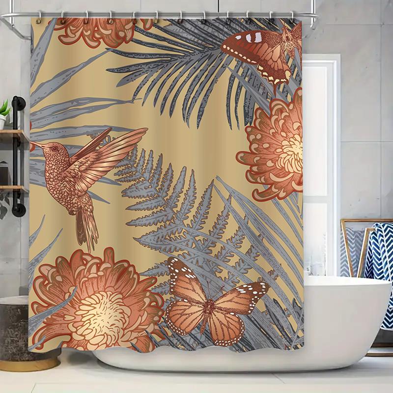 Exotic Botanical Shower Curtain Hummingbird Floral Print 180X240Cm Waterproof Bath Fabric Decor For Bathroom W60H190(CM)-1 Pcs
Exotic Botanical Shower Curtain Hummingbird Floral Print 180X240Cm Waterproof Bath Fabric Decor For Bathroom W60H190(CM)-1 Pcs