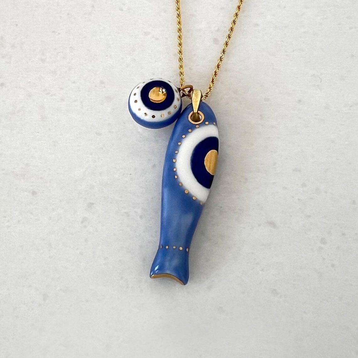 Beaded Ceramic Beads Hand-Painted Small Fish Polka Dots Double-Sided Beads Handmade Jewelry Necklace Summer Vacation Wind Small Fish Necklace
Beaded Ceramic Beads Hand-Painted Small Fish Polka Dots Double-Sided Beads Handmade Jewelry Necklace Summer Vacation Wind Small Fish Necklace
