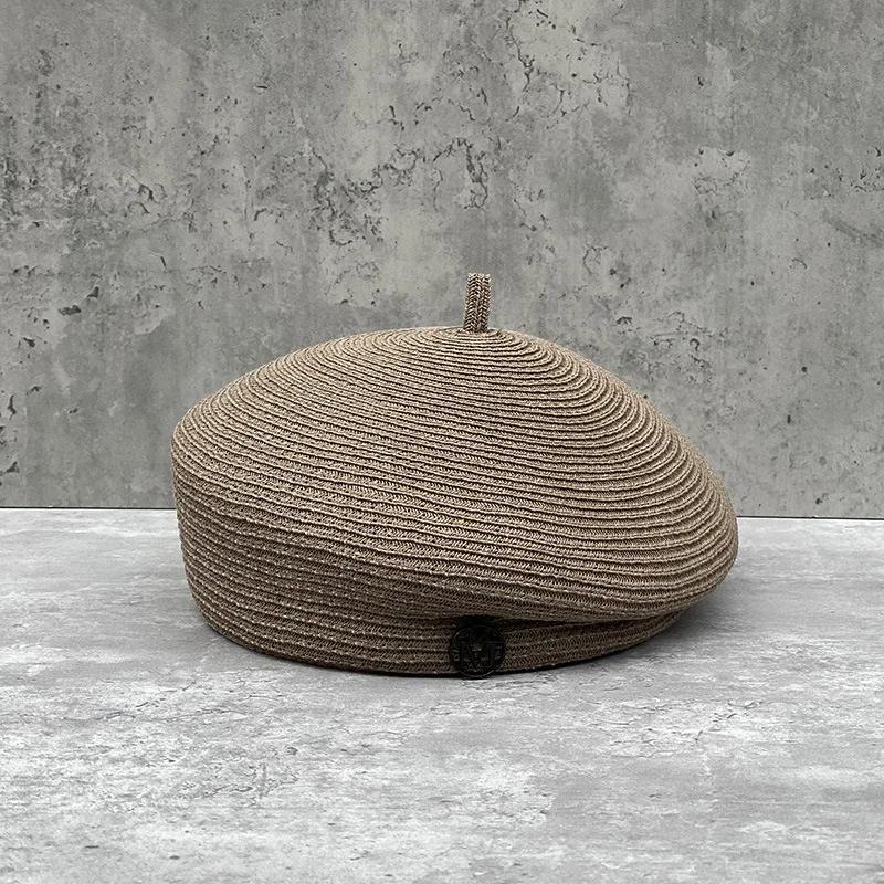 Fashion Summer Straw Berets Celebrity Elegant Stereotype Fine Fedoras Letter Berets Women s Tourism Retro Casual Painter Hat Average size 55-57CM
Fashion Summer Straw Berets Celebrity Elegant Stereotype Fine Fedoras Letter Berets Women s Tourism Retro Casual Painter Hat Average size 55-57CM