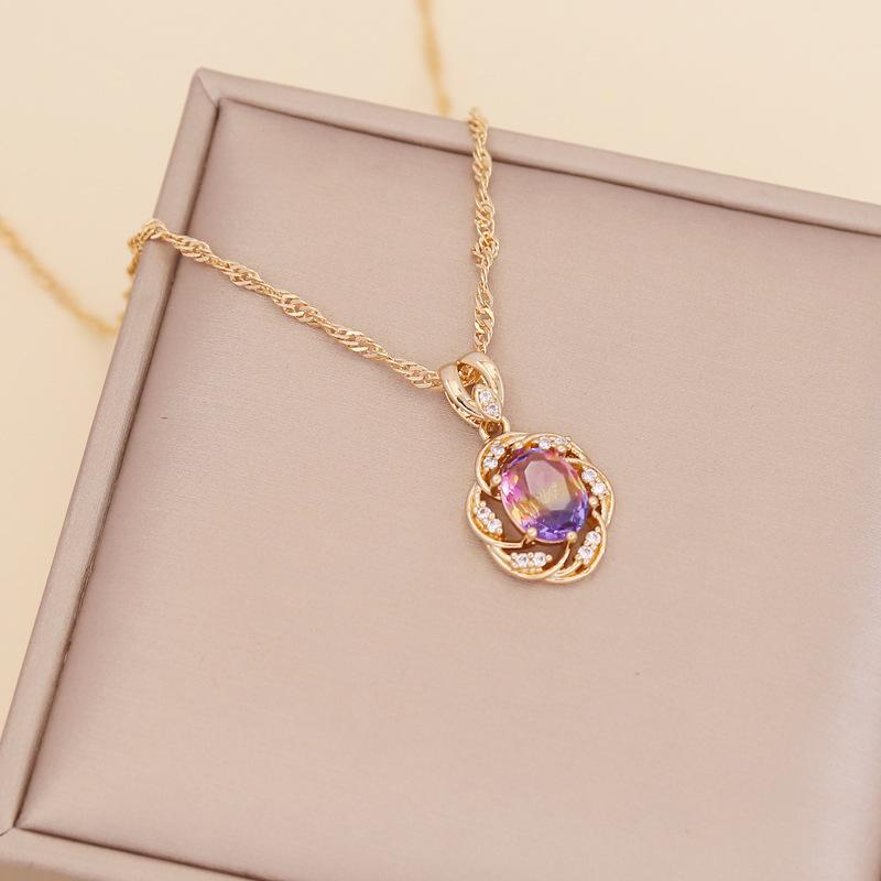 New Arrival Multi-color Full Rhinestone Sunflower Necklace for Women, Elegant Minimalist Neck Jewelry, Trendy Clavicle Chain
New Arrival Multi-color Full Rhinestone Sunflower Necklace for Women, Elegant Minimalist Neck Jewelry, Trendy Clavicle Chain