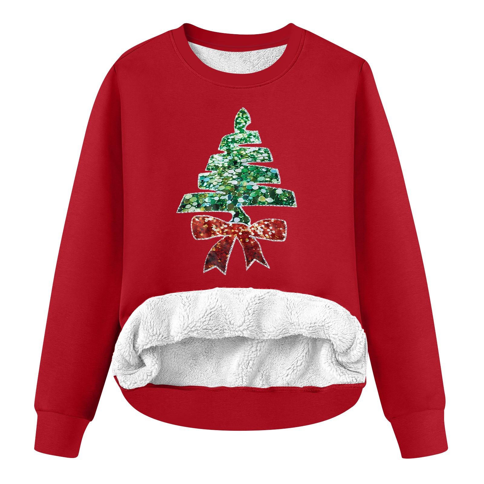 Женский модный свободный флисовый свитер с круглым вырезом и длинными рукавами с рождественским принтом XXL красный
Женский модный свободный флисовый свитер с круглым вырезом и длинными рукавами с рождественским принтом XXL красный