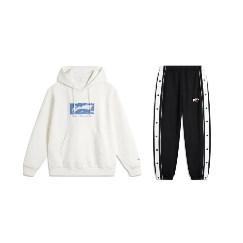 Li-Ning Hooded Drop Shoulder Loose Letter Print Long Sleeve Sweatshirt And Mid Waist Striped Elastic Pants Casual Sports Set Men sets AWDU617/AKLU717 2XL
Li-Ning Hooded Drop Shoulder Loose Letter Print Long Sleeve Sweatshirt And Mid Waist Striped Elastic Pants Casual Sports Set Men sets AWDU617/AKLU717 2XL