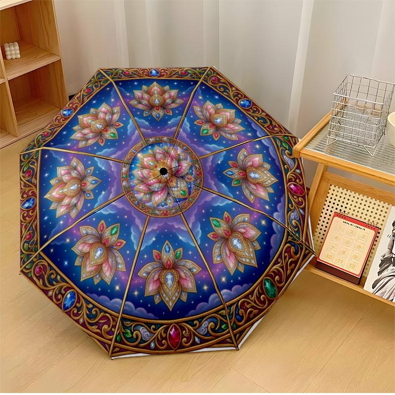 Lotus5 Printed umbrella windproof folding umbrella portable sun and rain umbrella suitable for gifting
Lotus5 Printed umbrella windproof folding umbrella portable sun and rain umbrella suitable for gifting