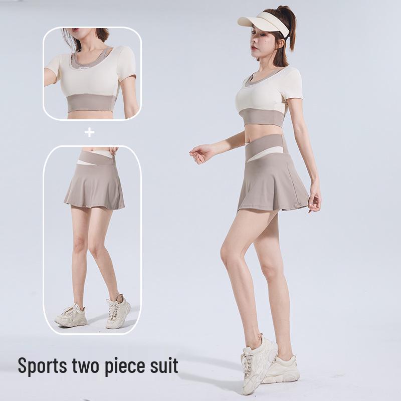 Женский быстросохнущий спортивный костюм-двойка: Топ с коротким рукавом и юбка для йоги, бега, танцев, фитнеса. Medium
Женский быстросохнущий спортивный костюм-двойка: Топ с коротким рукавом и юбка для йоги, бега, танцев, фитнеса. Medium