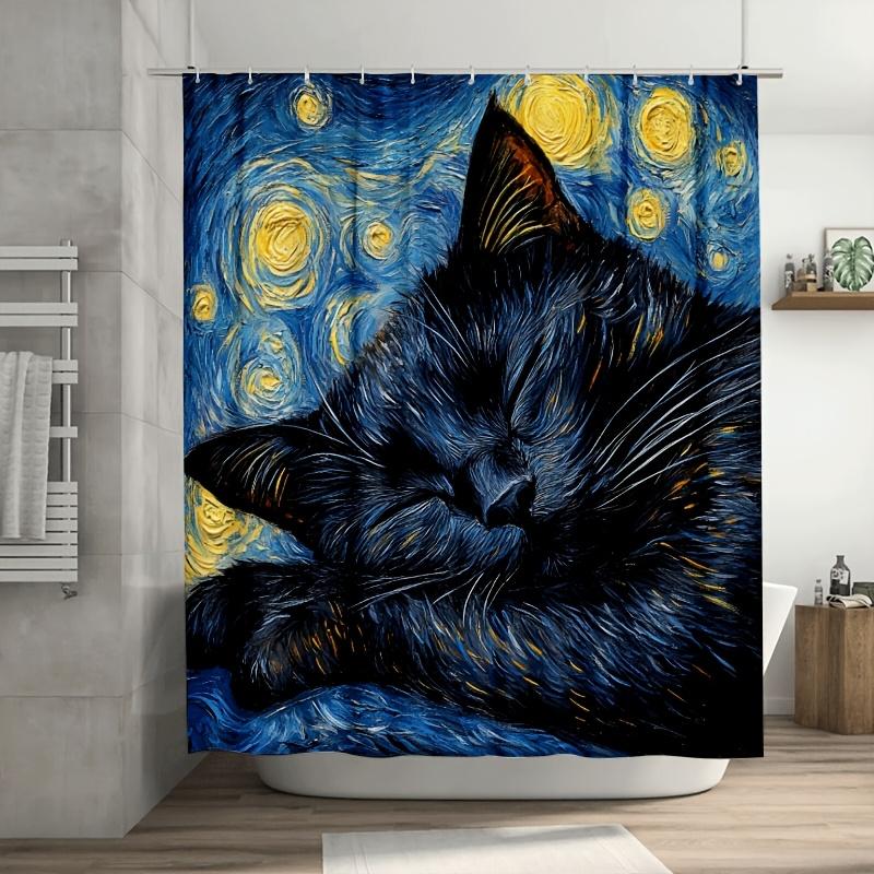 Шторка для душа Кошка в звездную ночь - Кошка-виски на стене гостиной под звездным небом, Декор для спальни W60H190(CM)-1 Pcs
Шторка для душа Кошка в звездную ночь - Кошка-виски на стене гостиной под звездным небом, Декор для спальни W60H190(CM)-1 Pcs