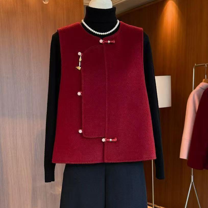 Spring Red Sleeveless Women s High-End Retro Chinese Tank Top L - Suitable for 100-120 jin
Spring Red Sleeveless Women s High-End Retro Chinese Tank Top L - Suitable for 100-120 jin