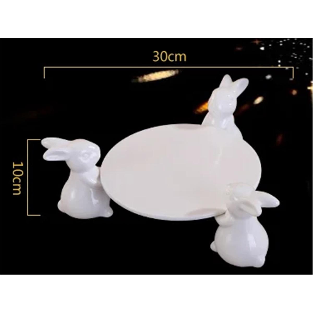 lovely rabbit ceramics Cake pan Fruit tray Household Afternoon tea Dessert display Wedding decoration three
lovely rabbit ceramics Cake pan Fruit tray Household Afternoon tea Dessert display Wedding decoration three