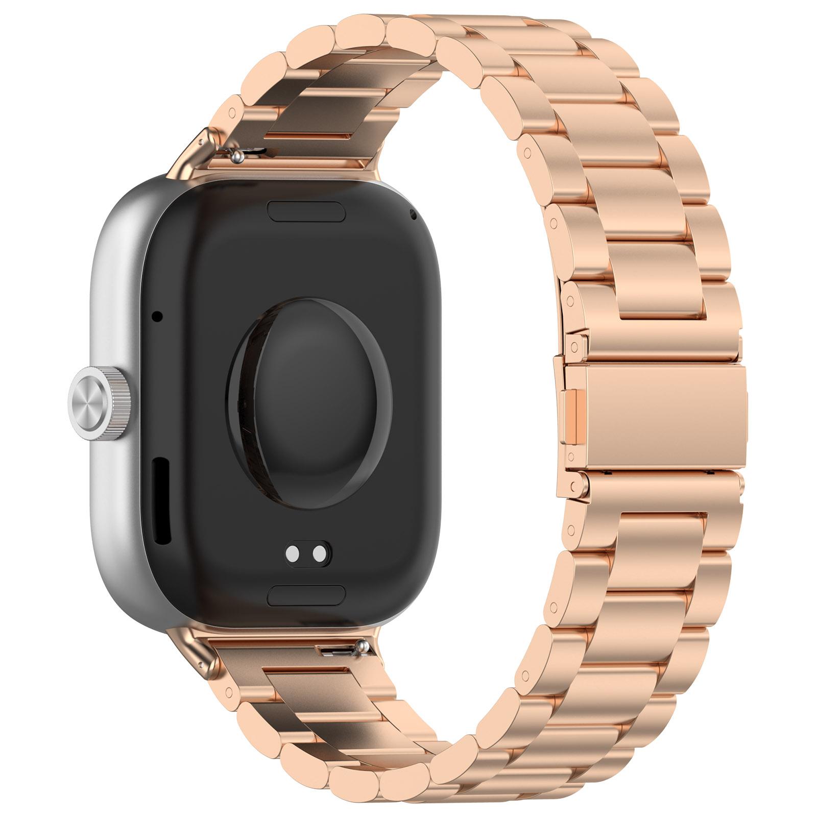For Xiaomi Redmi Watch 4/Smart Band 9 Pro/8 Pro Replacement Strap 3-Bead Stainless Steel Watch Band Rose Gold
For Xiaomi Redmi Watch 4/Smart Band 9 Pro/8 Pro Replacement Strap 3-Bead Stainless Steel Watch Band Rose Gold