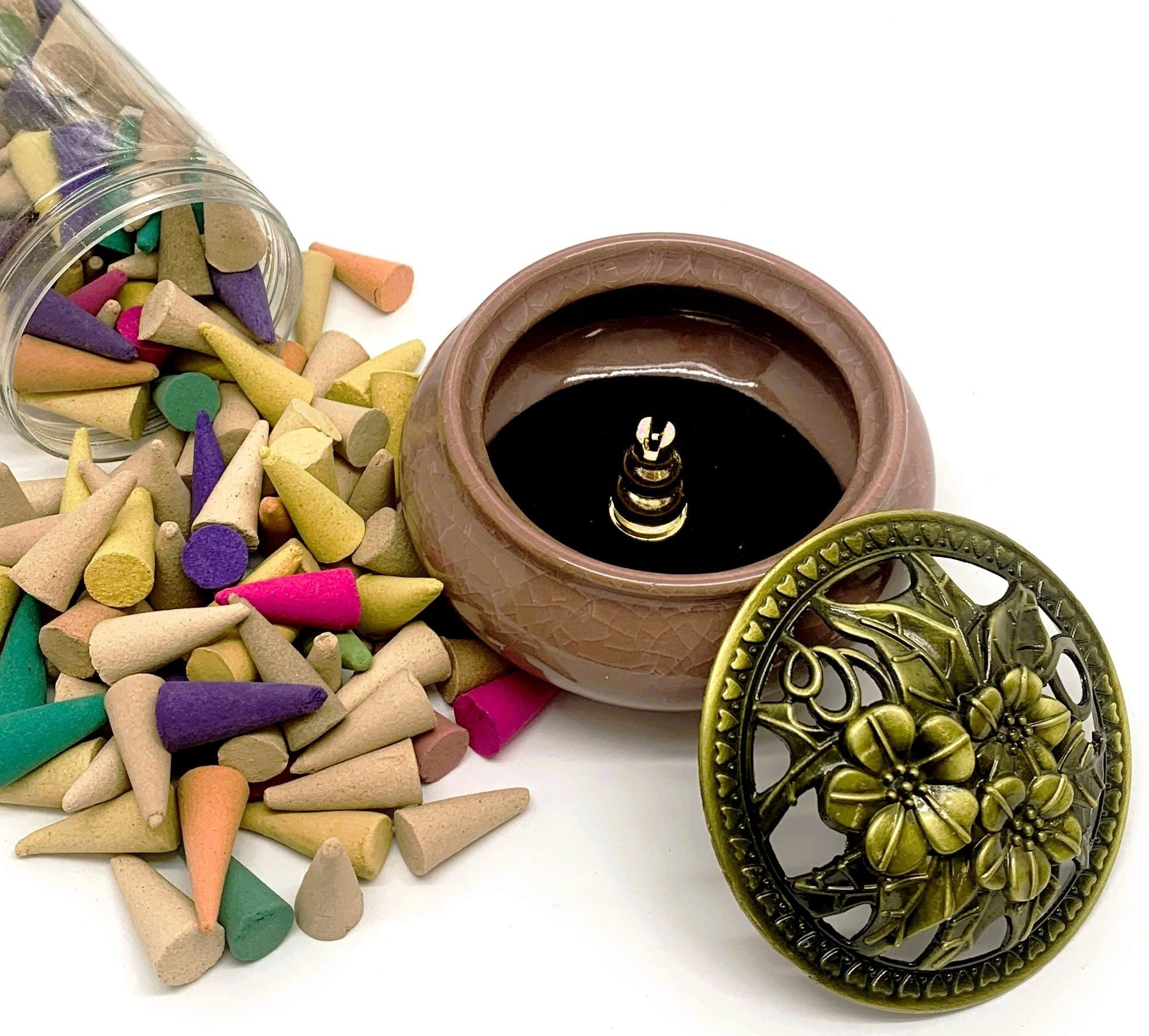 COOLPIPIT Incense BurnerIncense Set, Antique Style, Stylish Ceramic, Yoga Decor, Compatible with Spiral Incense, Incense Sticks, and Incense Cones,
COOLPIPIT Incense BurnerIncense Set, Antique Style, Stylish Ceramic, Yoga Decor, Compatible with Spiral Incense, Incense Sticks, and Incense Cones,