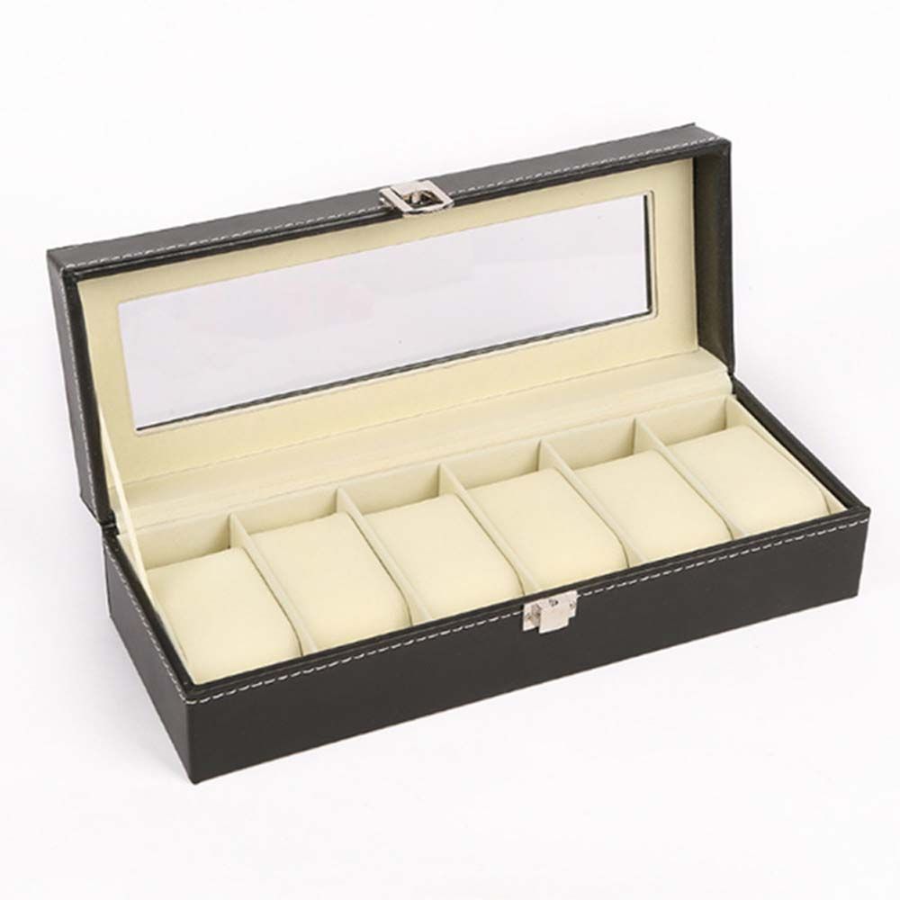 6 Slots With Window Display Jewelry Box PU Leather Watch Box Storage Case Watch Storage Box чёрный
6 Slots With Window Display Jewelry Box PU Leather Watch Box Storage Case Watch Storage Box чёрный