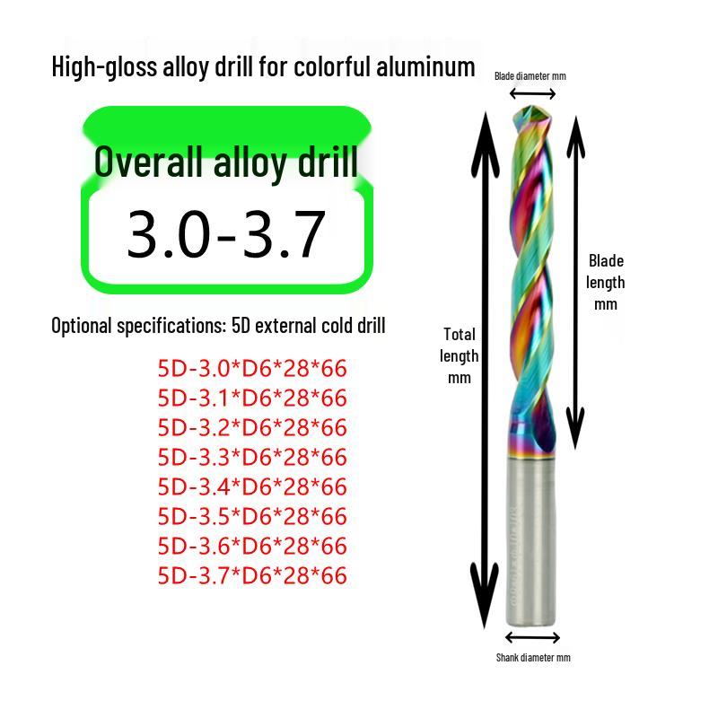 Jun Ding Ying Colorful Coated Solid Carbide Drill for Aluminum
Jun Ding Ying Colorful Coated Solid Carbide Drill for Aluminum
