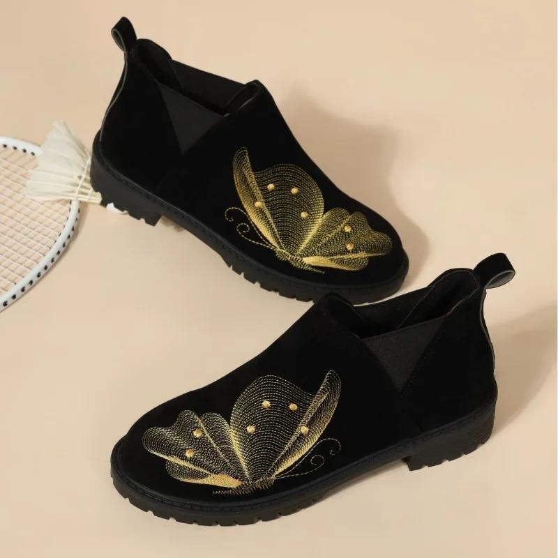 Женские сапоги в европейском и американском стиле, новинка осени 2024 года, короткие эластичные женские босоножки с вышитыми бабочками 37 чёрный
Женские сапоги в европейском и американском стиле, новинка осени 2024 года, короткие эластичные женские босоножки с вышитыми бабочками 37 чёрный