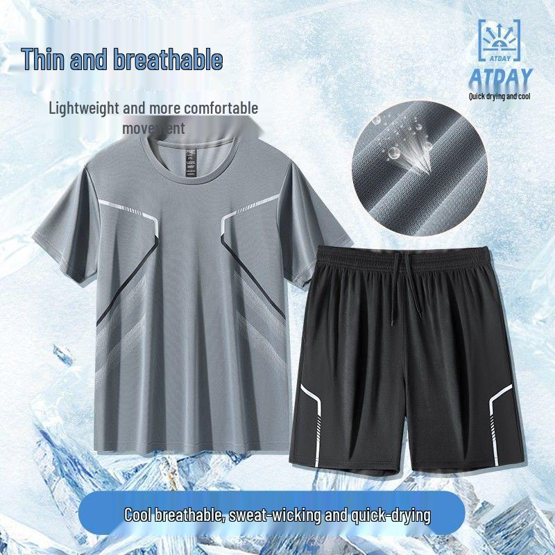 Men s Quick-Dry Sportswear Set: Short-Sleeved Running Top & Fitness Shorts for Summer Jogging, Basketball, and Outdoor Activities 5XL (185-200 jin)
Men s Quick-Dry Sportswear Set: Short-Sleeved Running Top & Fitness Shorts for Summer Jogging, Basketball, and Outdoor Activities 5XL (185-200 jin)