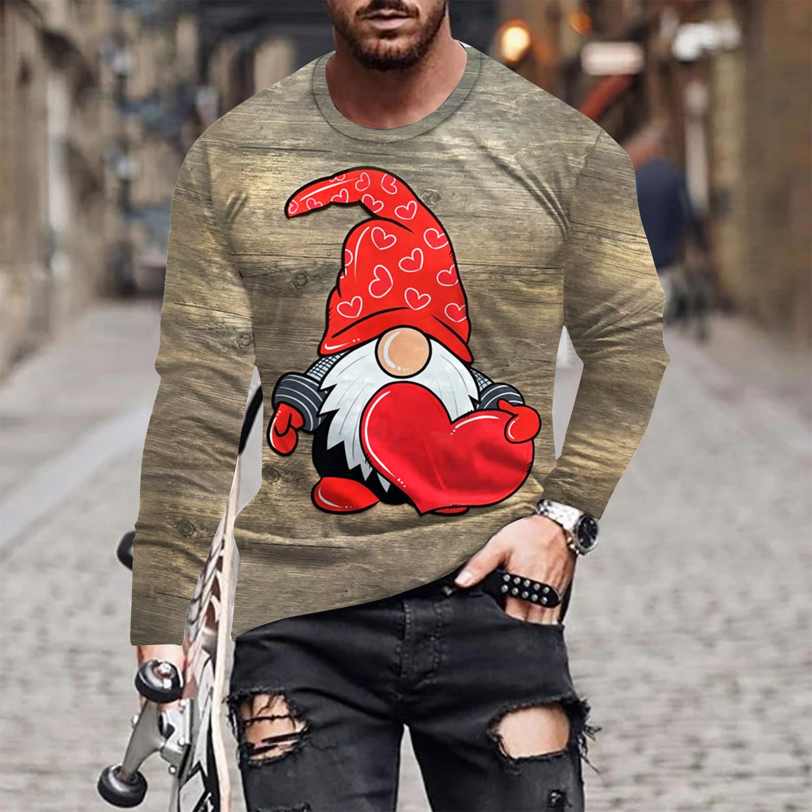 Spring and Autumn Round Neck 3D Love Printed Top Valentine s Day Themed T-shirts Fashionable Casual Long Sleeved Men s T-shirts S
Spring and Autumn Round Neck 3D Love Printed Top Valentine s Day Themed T-shirts Fashionable Casual Long Sleeved Men s T-shirts S