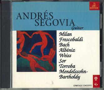 CD ANDRES SEGOVIA - Milan Frescobaldi Bach Albeniz Weis 120442 ERMITAGE Non Japan Obi Classical Used
CD ANDRES SEGOVIA - Milan Frescobaldi Bach Albeniz Weis 120442 ERMITAGE Non Japan Obi Classical Used