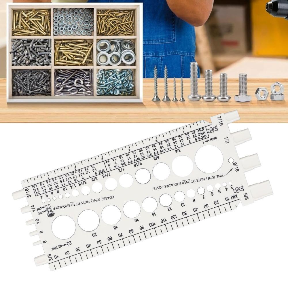 Efficient Sizing Thread Gauge Checker Blue/White Bolt Sizer Bolt Identifier Gauge Measuring Tool білий
Efficient Sizing Thread Gauge Checker Blue/White Bolt Sizer Bolt Identifier Gauge Measuring Tool білий