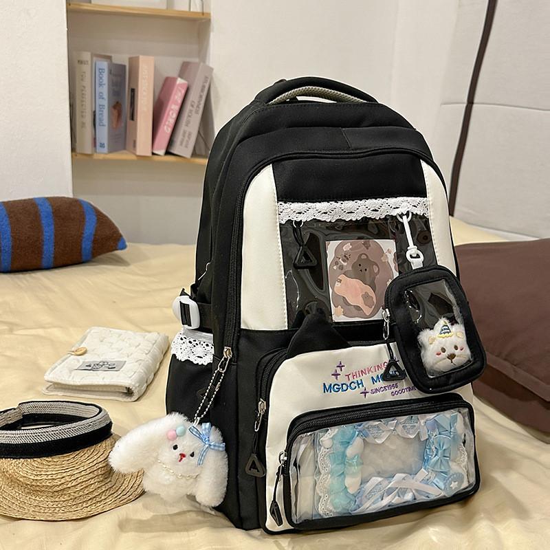 Simple Solid Color Student Backpack With Wide Straps And Functional Organizer Black Bear
Simple Solid Color Student Backpack With Wide Straps And Functional Organizer Black Bear