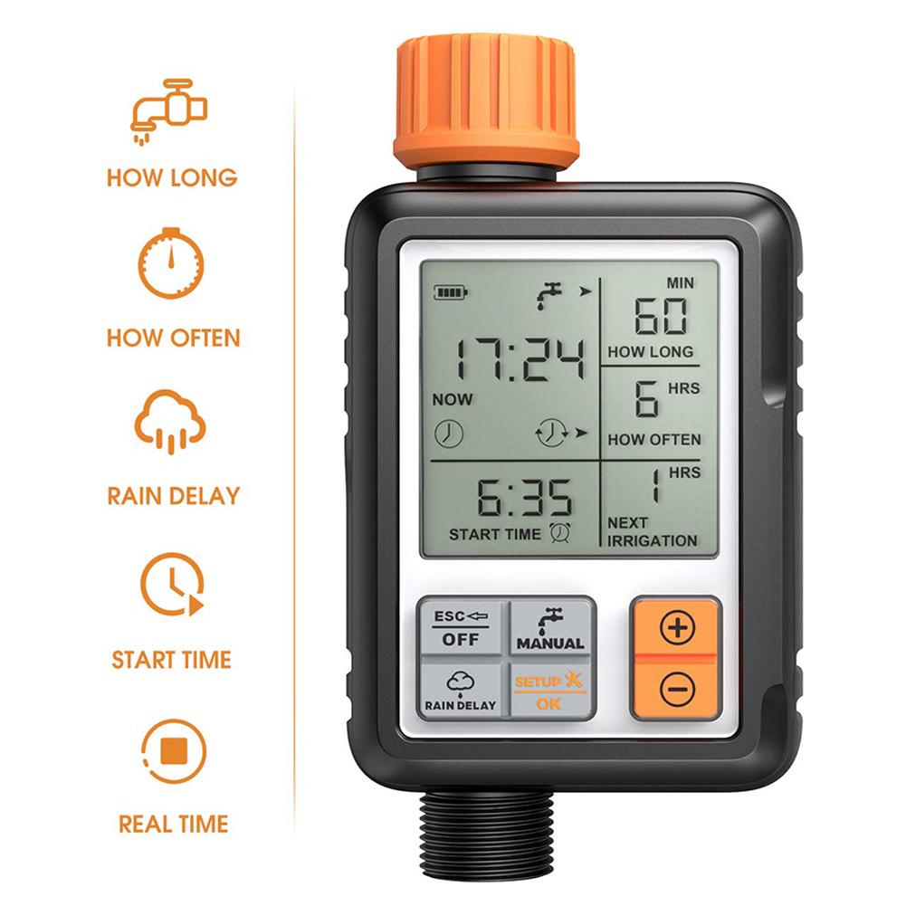 Automatic Garden Irrigation Watering Timer Lawn Tap Hose Sprinkler Timer with LCD Screen and Adapter Type A
Automatic Garden Irrigation Watering Timer Lawn Tap Hose Sprinkler Timer with LCD Screen and Adapter Type A