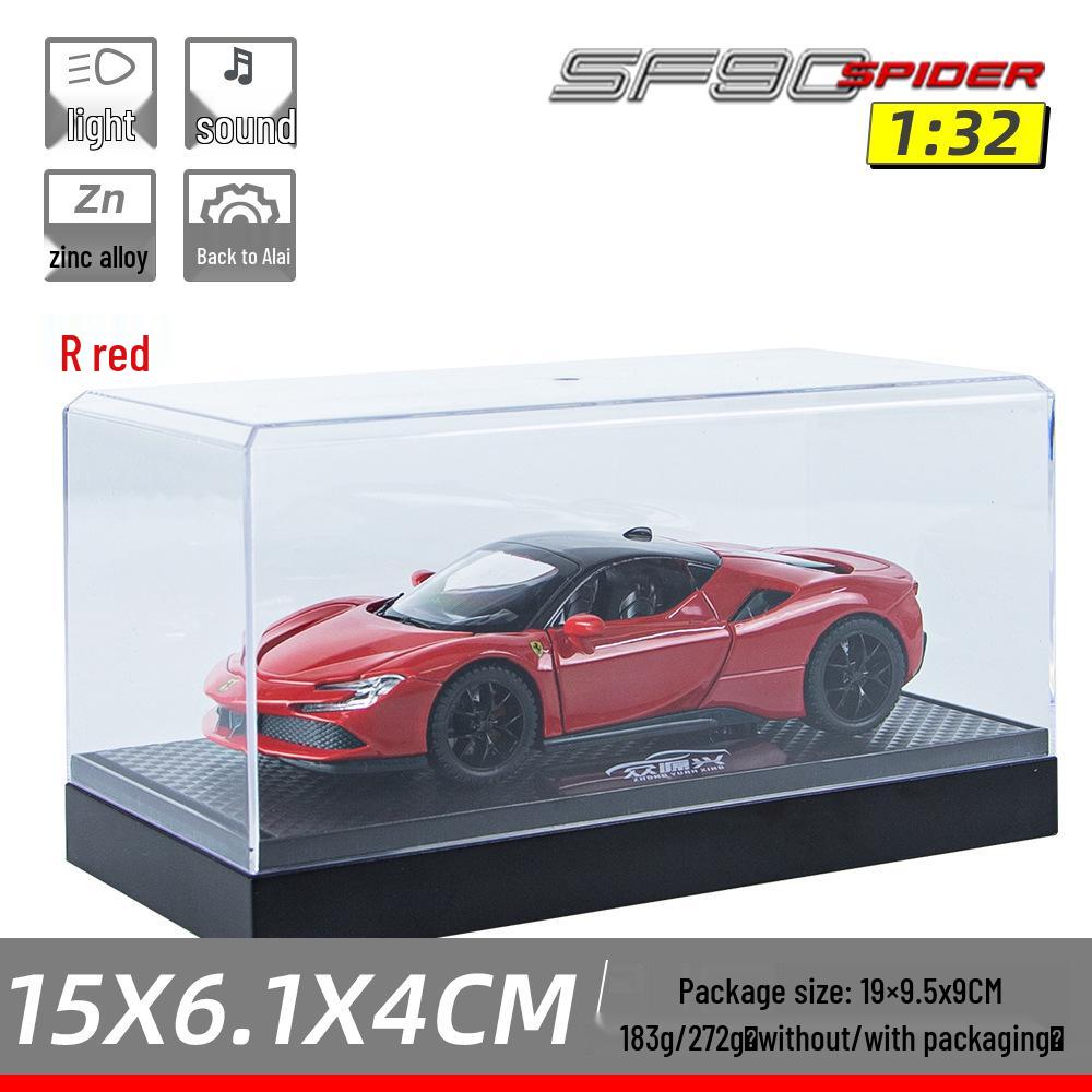 Гоночная машина Zhongyuanxing SF9 1/32 Игрушка из сплава с инерционным механизмом и звуковыми и световыми эффектами для детей
Гоночная машина Zhongyuanxing SF9 1/32 Игрушка из сплава с инерционным механизмом и звуковыми и световыми эффектами для детей