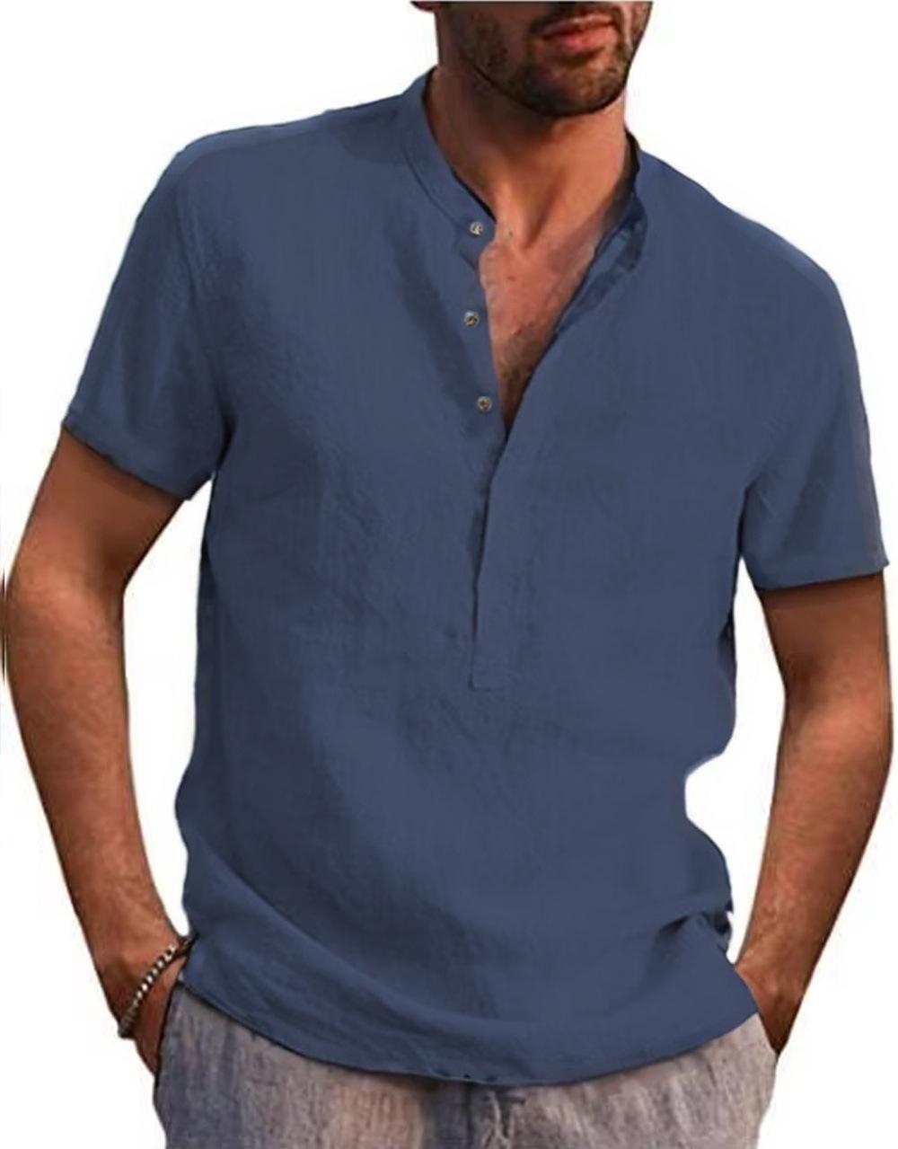 Men s White Short Sleeve Henley Shirt with Button Collar, Casual Crew Neck T-Shirt 5XL сапфіровий
Men s White Short Sleeve Henley Shirt with Button Collar, Casual Crew Neck T-Shirt 5XL сапфіровий