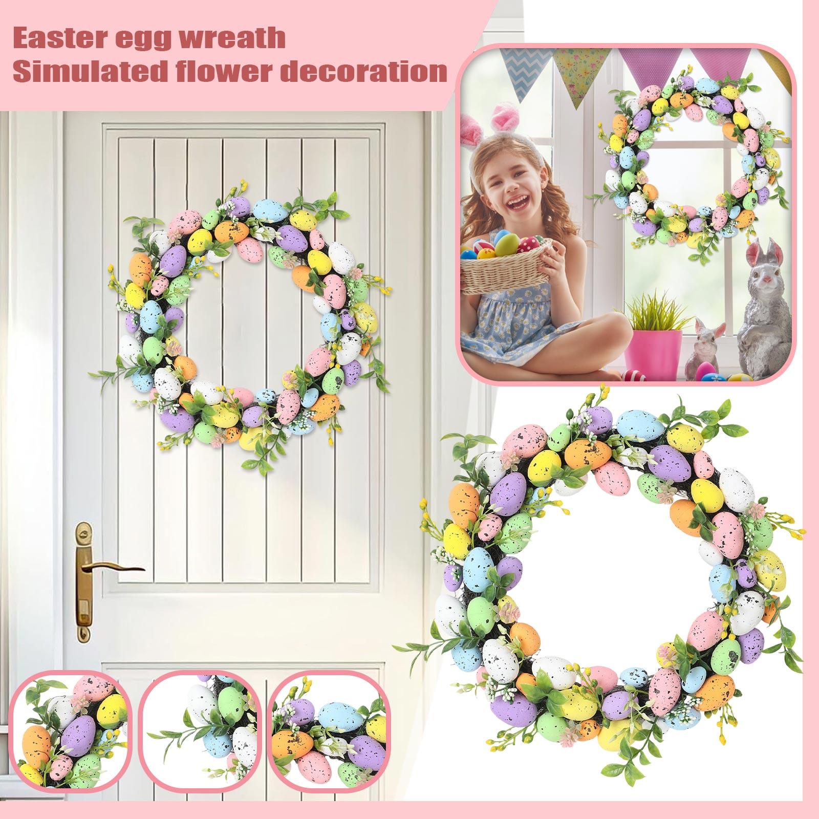 3D 35cm Easter Egg Wreath, Artificial Flower Spring Wisteria Wreath, Home Doorway Decoration One Size
3D 35cm Easter Egg Wreath, Artificial Flower Spring Wisteria Wreath, Home Doorway Decoration One Size