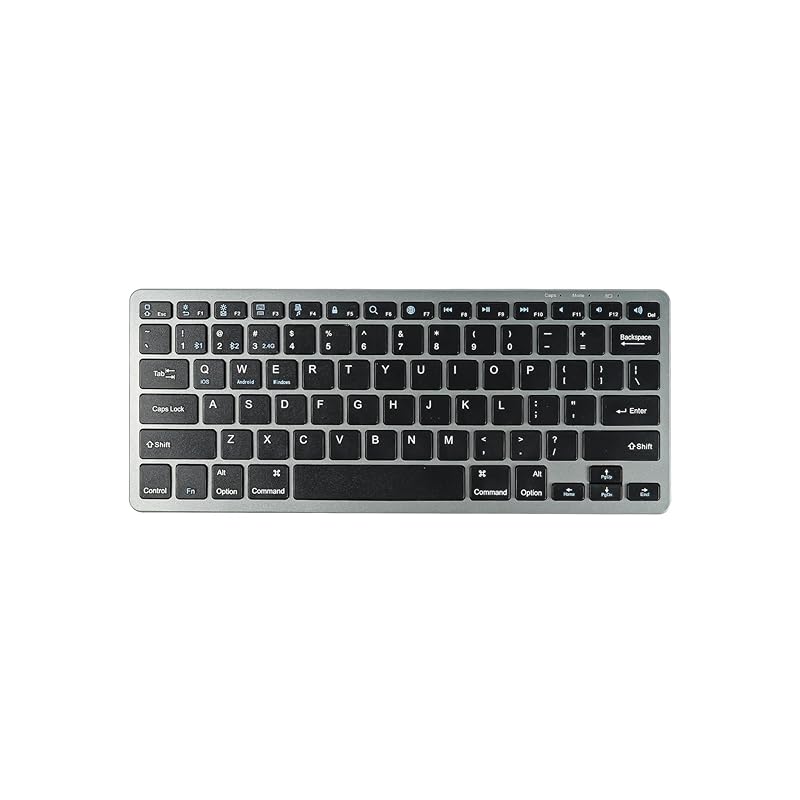 3 modes bluetooth wireless keyboard 2.4GHz and BT connection Can connect 3 devices compact rechargeable Thin Keyboard for tablet/laptop/smartphone
3 modes bluetooth wireless keyboard 2.4GHz and BT connection Can connect 3 devices compact rechargeable Thin Keyboard for tablet/laptop/smartphone